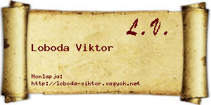 Loboda Viktor névjegykártya